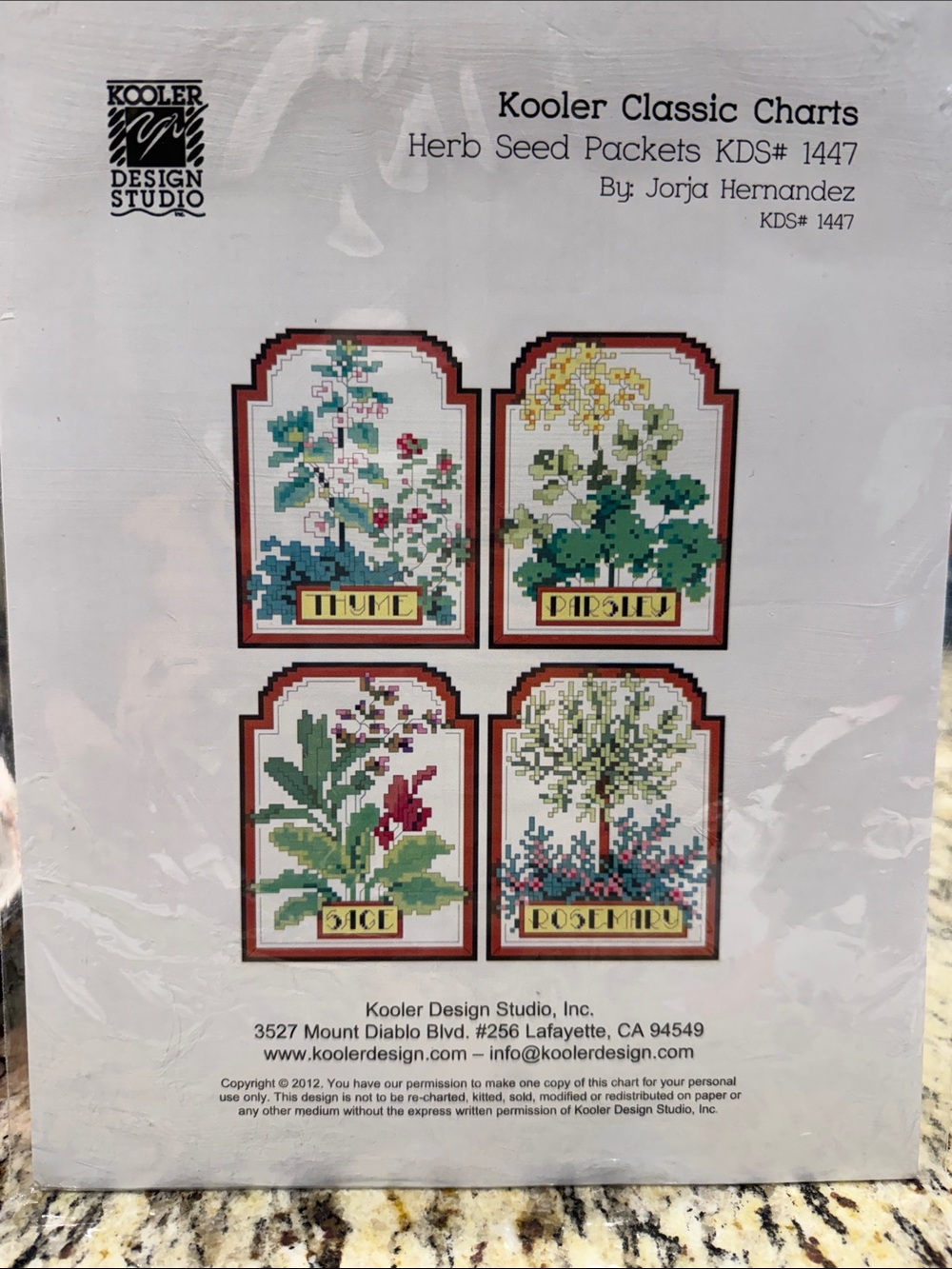 Looker Classic Charts Herb Seed Packets Cross Stitch Chart